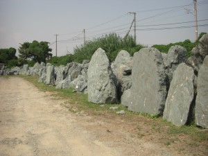 伊予の青石を使った句碑建立　　廿日市市　　M公園